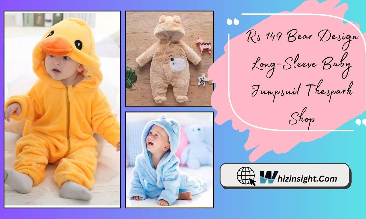 Rs 149 Bear Design Long-Sleeve Baby Jumpsuit Thespark Shop