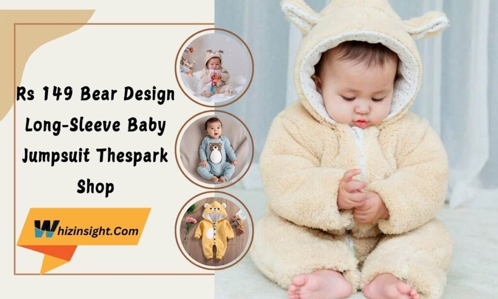 Rs 149 Bear Design Long-Sleeve Baby Jumpsuit Thespark Shop